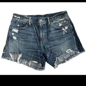 Polo Ralph Lauren Denim Shorts Jean Cut Off  Distressed Size 30 (0534)